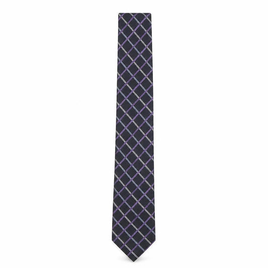 Front view of BHS men’s multicoloured plaids & checks polyester pointed tie one size