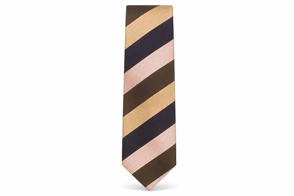 Mens London Road Multicoloured Striped  Pointed Tie