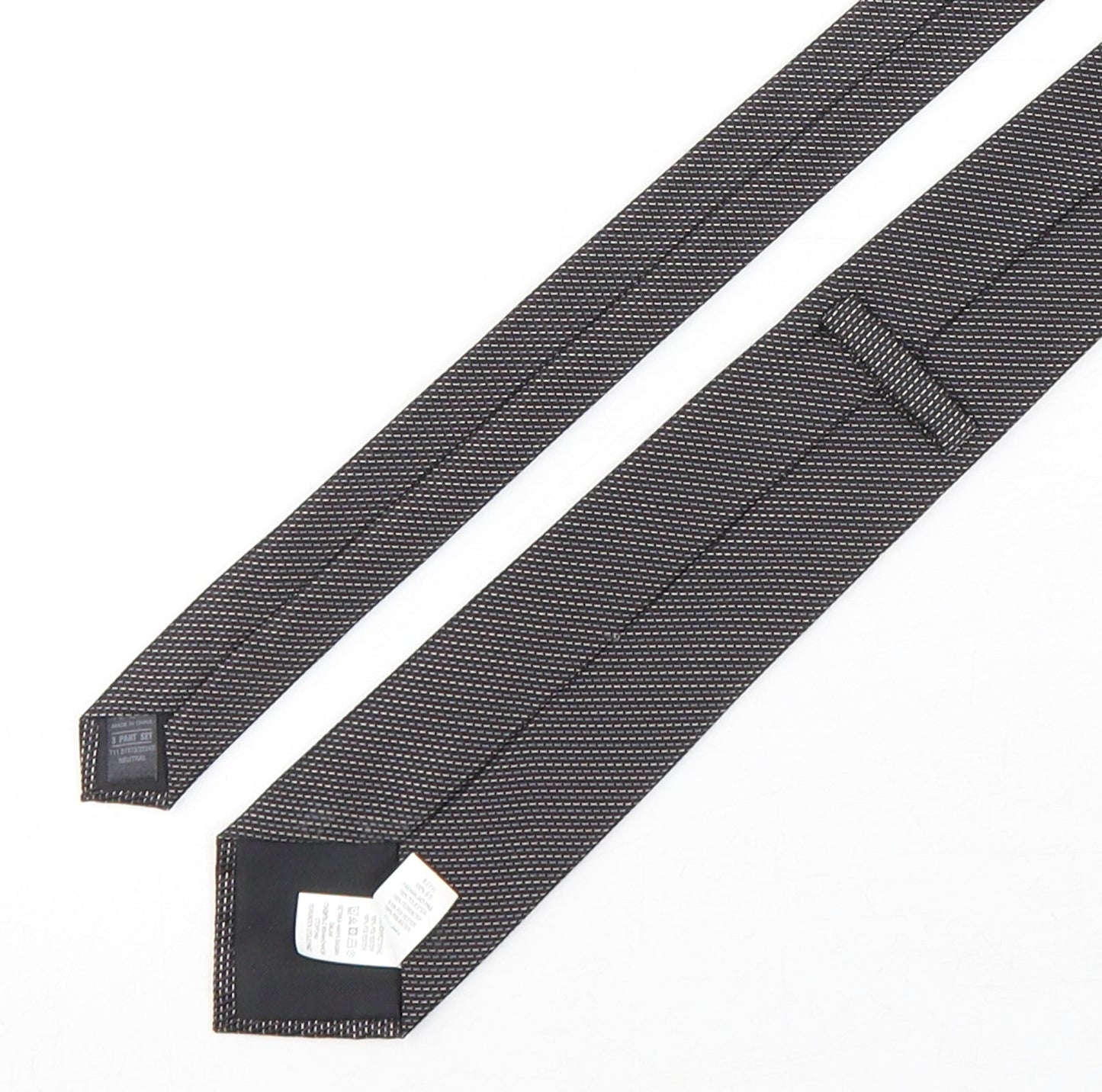 Marks and Spencer Mens Multicoloured Striped Polyester Pointed Tie One Size