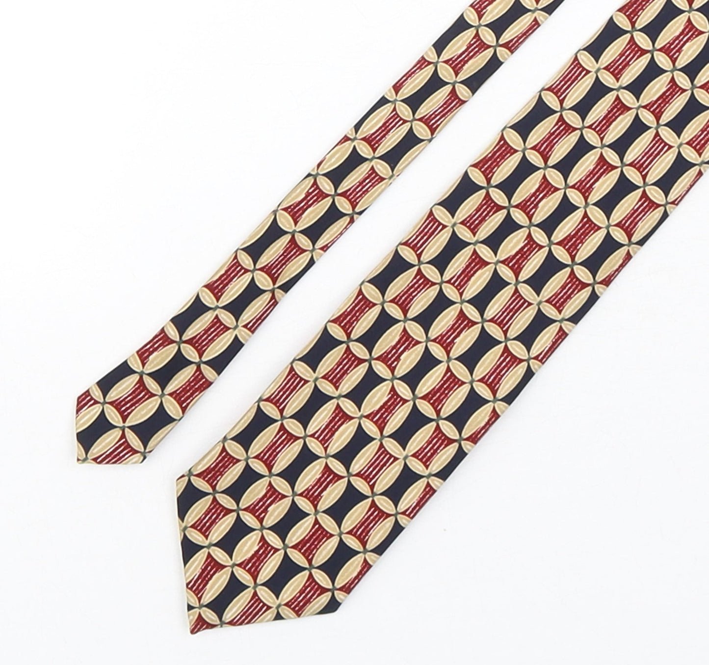 Marks and Spencer Mens Multicoloured Geometric Polyester Pointed Tie One Size