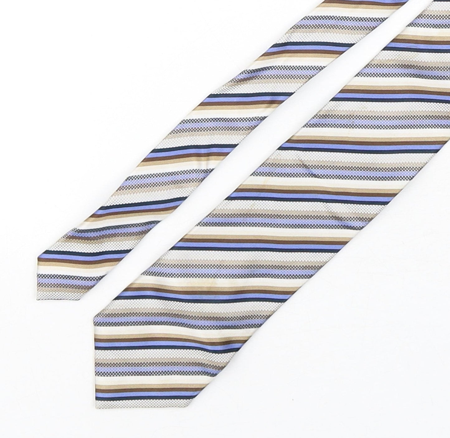 Racing Green  Mens Multicoloured Striped Silk Pointed Tie One Size