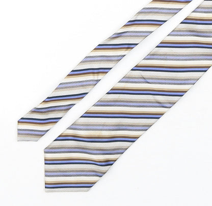 Racing Green  Mens Multicoloured Striped Silk Pointed Tie One Size