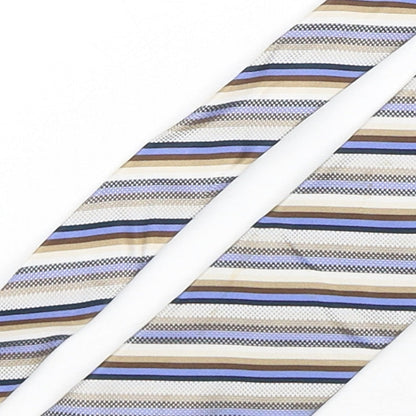 Racing Green  Mens Multicoloured Striped Silk Pointed Tie One Size