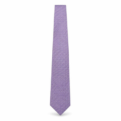 Front view of Marks & Spencer men’s purple plaids & checks polyester pointed tie one size