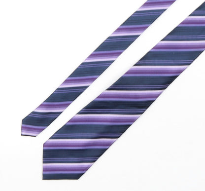 NEXT Mens Multicoloured Striped Polyester Pointed Tie One Size
