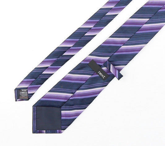 NEXT Mens Multicoloured Striped Polyester Pointed Tie One Size