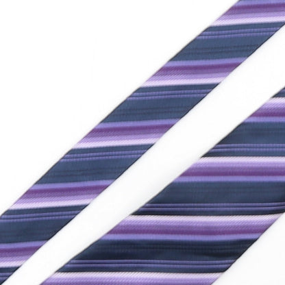 NEXT Mens Multicoloured Striped Polyester Pointed Tie One Size