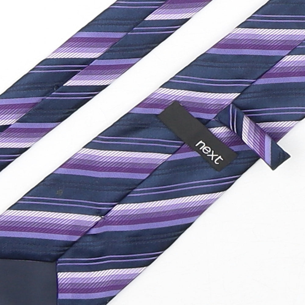 NEXT Mens Multicoloured Striped Polyester Pointed Tie One Size