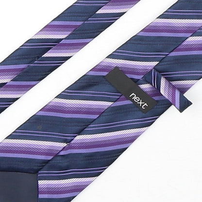 NEXT Mens Multicoloured Striped Polyester Pointed Tie One Size