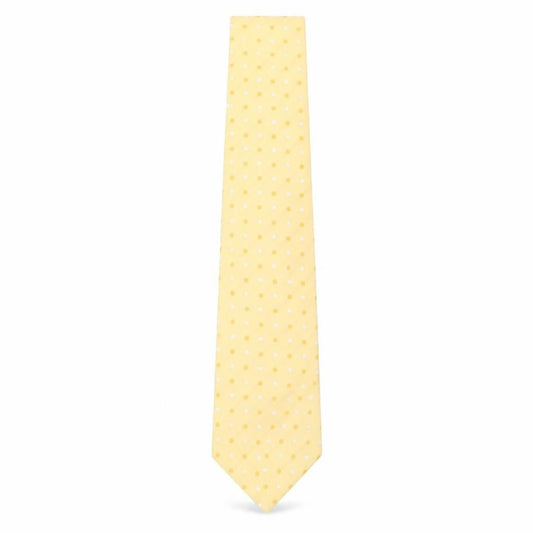 Front view of Tie Rack men’s multicoloured polka dot silk pointed tie one size