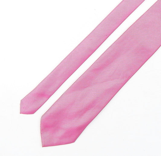 Marks and Spencer Mens Pink Grenadine Polyester Pointed Tie One Size