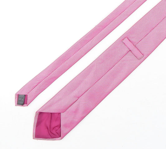 Marks and Spencer Mens Pink Grenadine Polyester Pointed Tie One Size