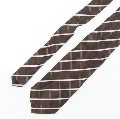 NEXT Mens Multicoloured Plaids & Checks Silk Pointed Tie One Size