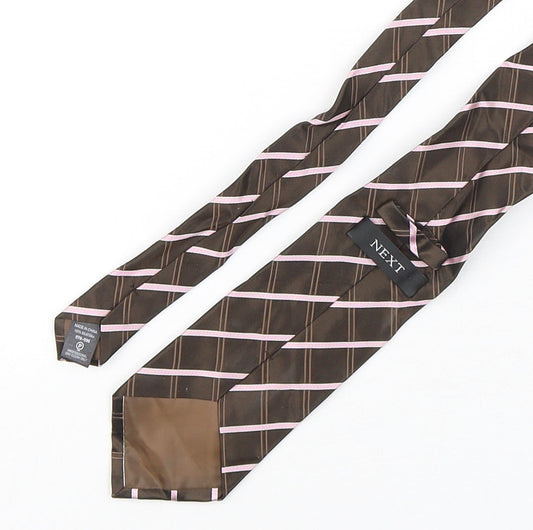 NEXT Mens Multicoloured Plaids & Checks Silk Pointed Tie One Size