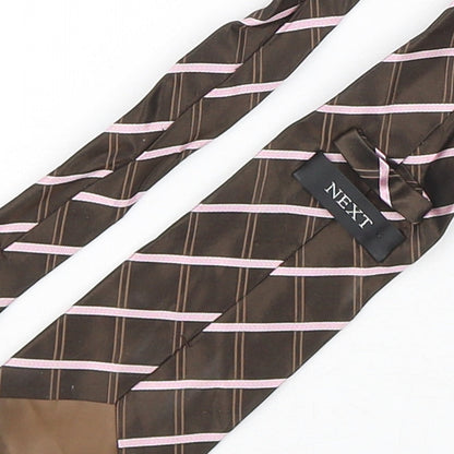 NEXT Mens Multicoloured Plaids & Checks Silk Pointed Tie One Size