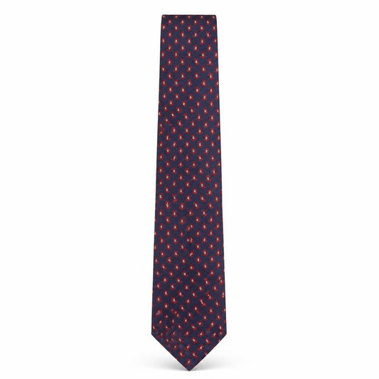 Front view of Preworn men’s multicoloured paisley silk pointed tie one size