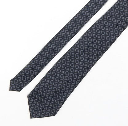 Marks and Spencer Mens Multicoloured Plaids & Checks Silk Pointed Tie One Size