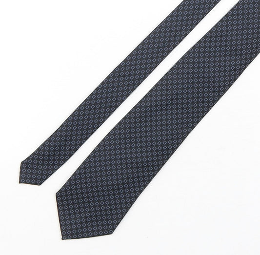 Marks and Spencer Mens Multicoloured Plaids & Checks Silk Pointed Tie One Size