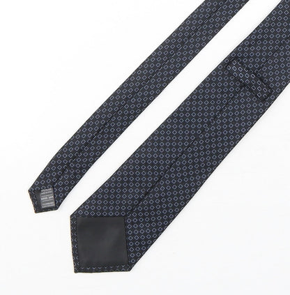 Marks and Spencer Mens Multicoloured Plaids & Checks Silk Pointed Tie One Size