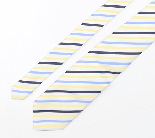 NEXT Mens Multicoloured Striped Polyester Pointed Tie One Size