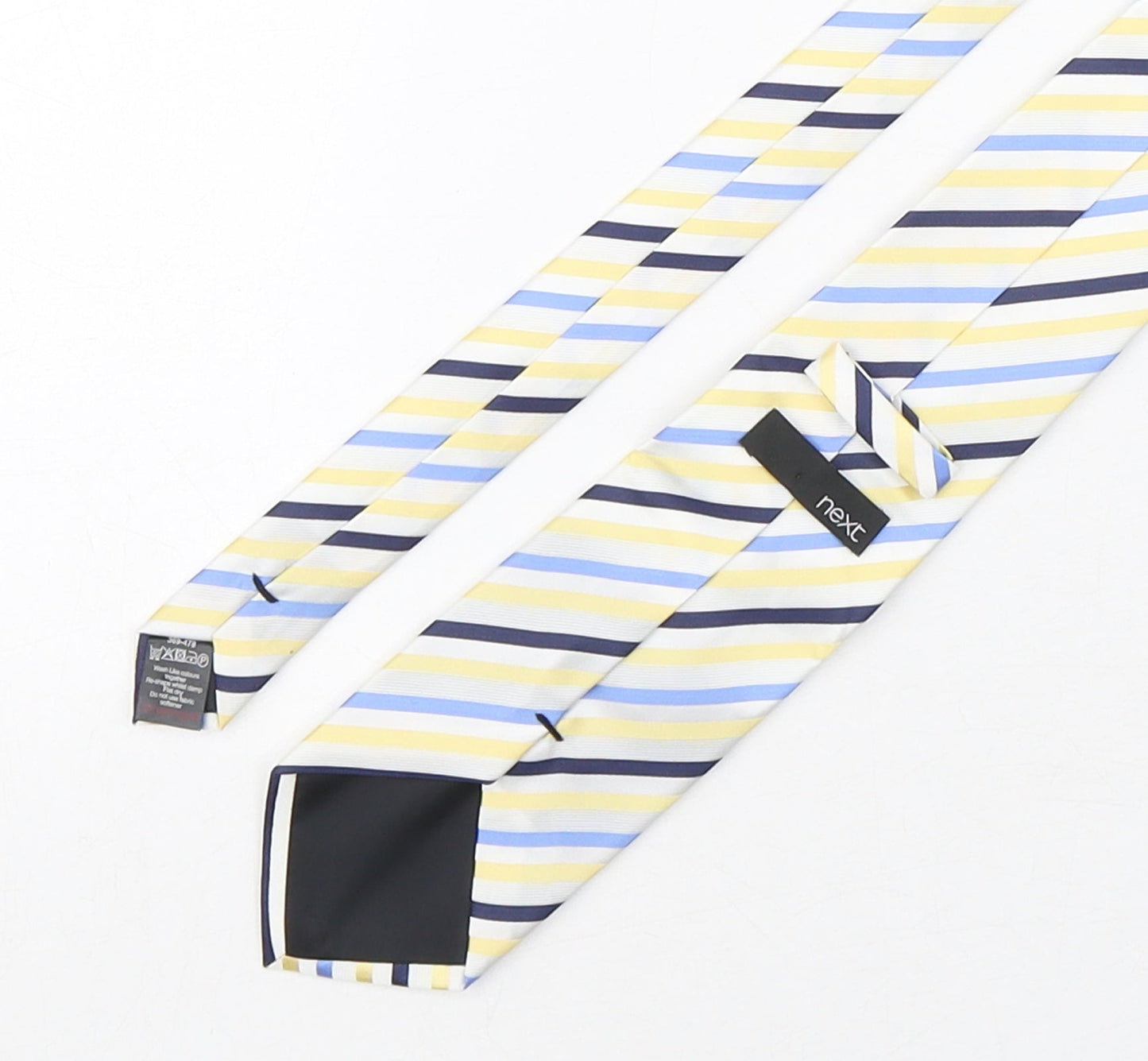 NEXT Mens Multicoloured Striped Polyester Pointed Tie One Size