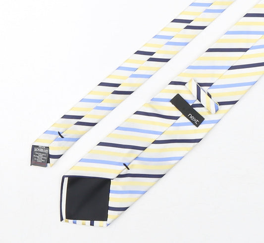 NEXT Mens Multicoloured Striped Polyester Pointed Tie One Size