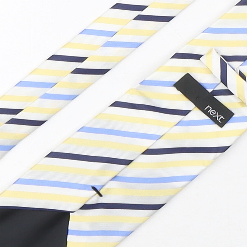 NEXT Mens Multicoloured Striped Polyester Pointed Tie One Size