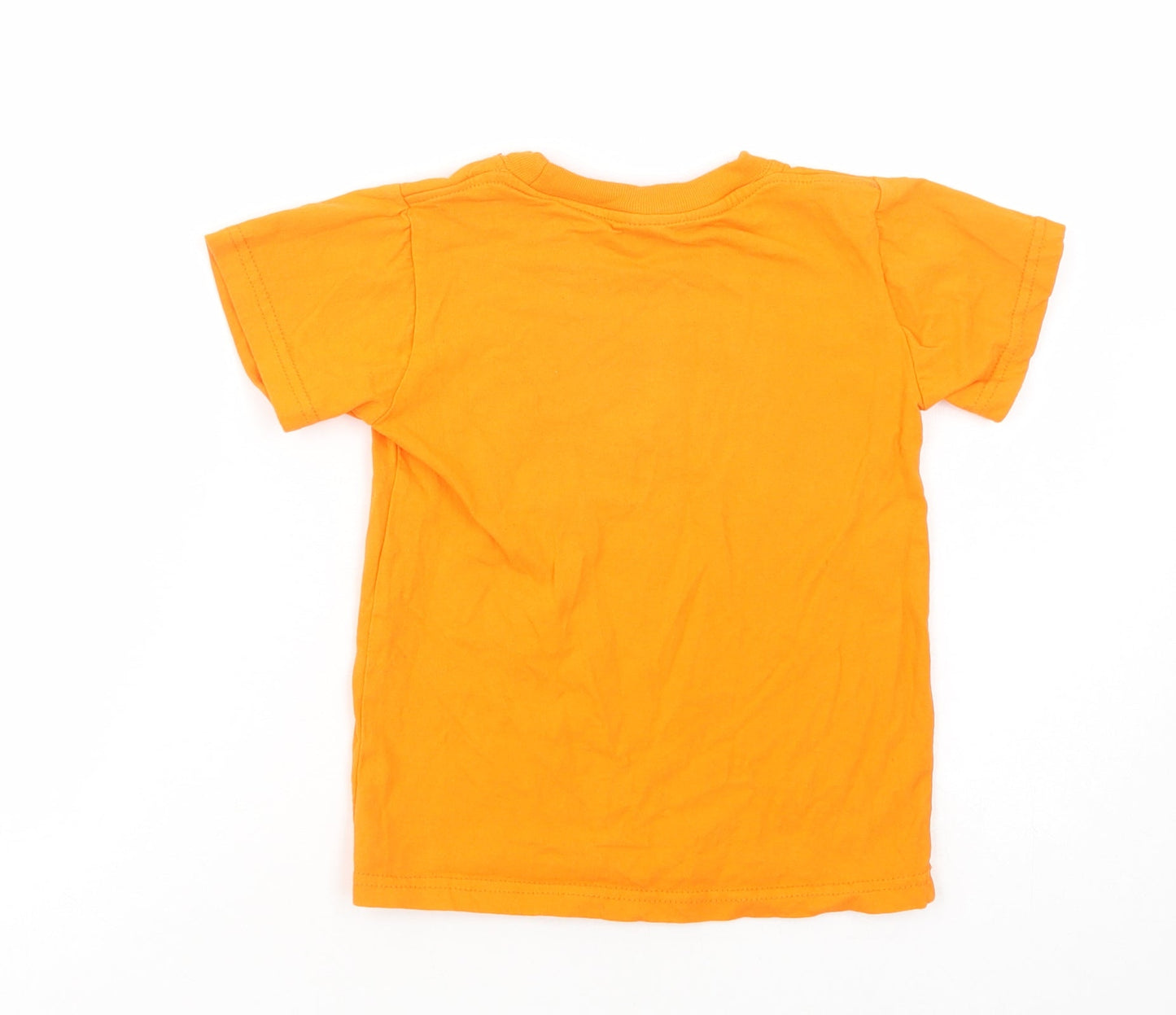 Suki Garments Girls Orange  Cotton Pullover T-Shirt Size 4 Years Crew Neck Pullover - St. Lucia