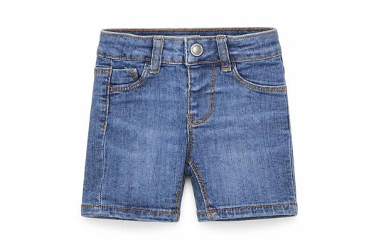 Primark Baby Blue  Cotton Cropped Jeans Size 0-3 Months  Snap