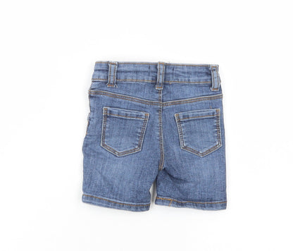 Primark Baby Blue  Cotton Cropped Jeans Size 0-3 Months  Snap
