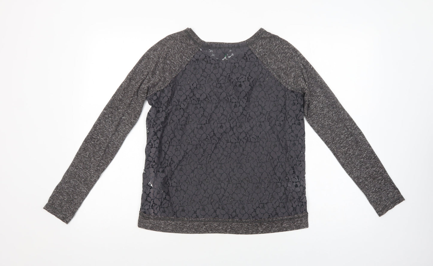 Womens UK Size S United Colors of Benetton Grey Basic Blouse