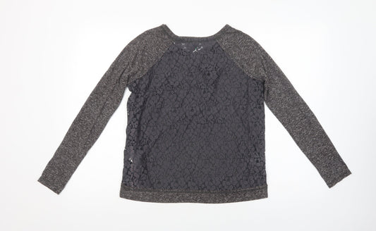 Womens UK Size S United Colors of Benetton Grey Basic Blouse