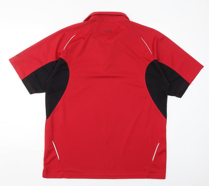 Cypress Point Mens Red  Polyester  Polo Size XL Collared Pullover