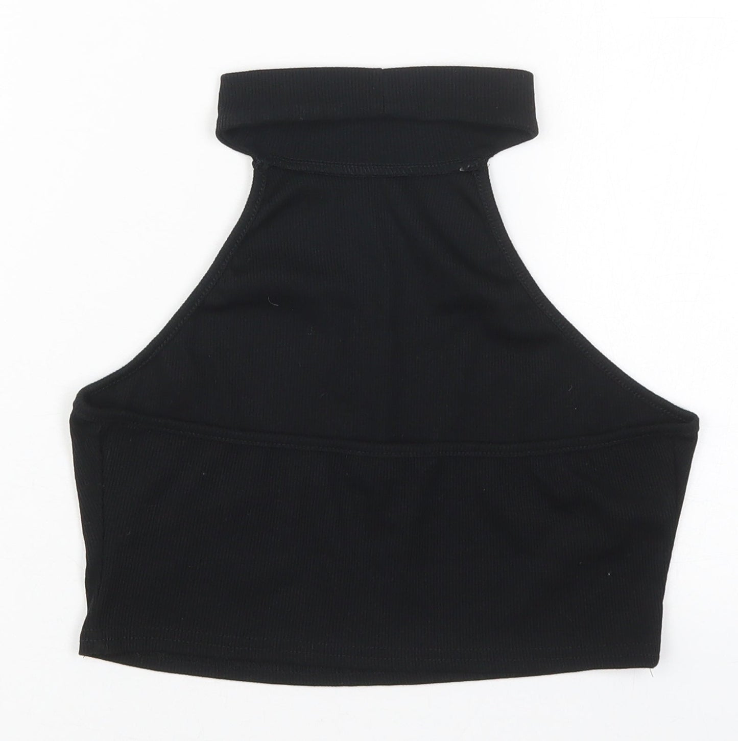 SheIn Womens Black  Polyester Cropped Tank Size S Halter