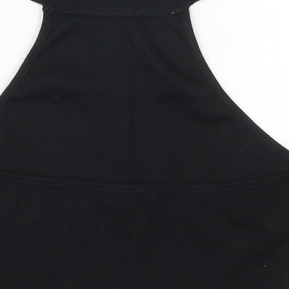 SheIn Womens Black  Polyester Cropped Tank Size S Halter