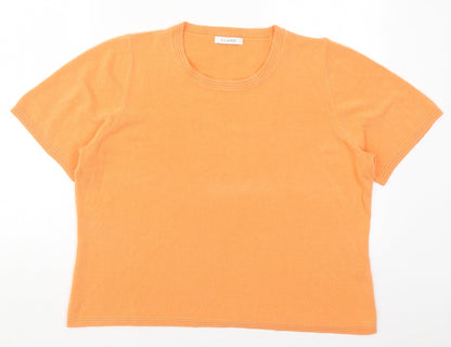 Womens UK Size 18 Marks and Spencer Orange Pullover Jumper
