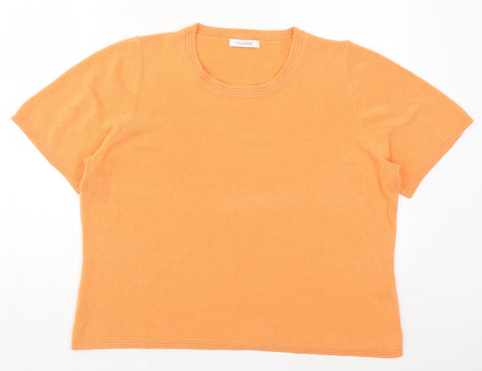 Womens UK Size 18 Marks and Spencer Orange Pullover Jumper