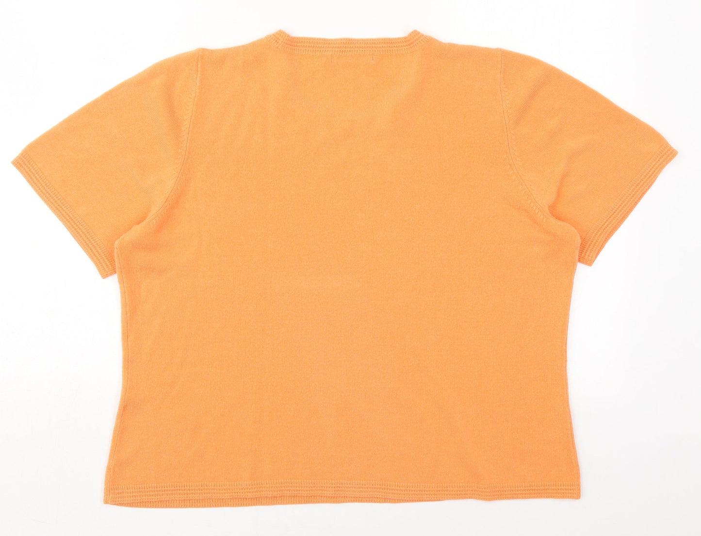 Womens UK Size 18 Marks and Spencer Orange Pullover Jumper