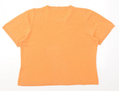 Womens UK Size 18 Marks and Spencer Orange Pullover Jumper