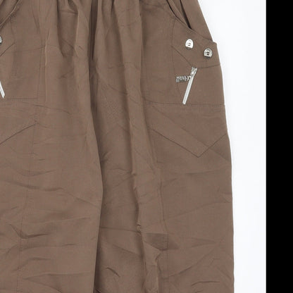 Womens UK Size 30 in Preworn Regular Fit  Brown Trousers
