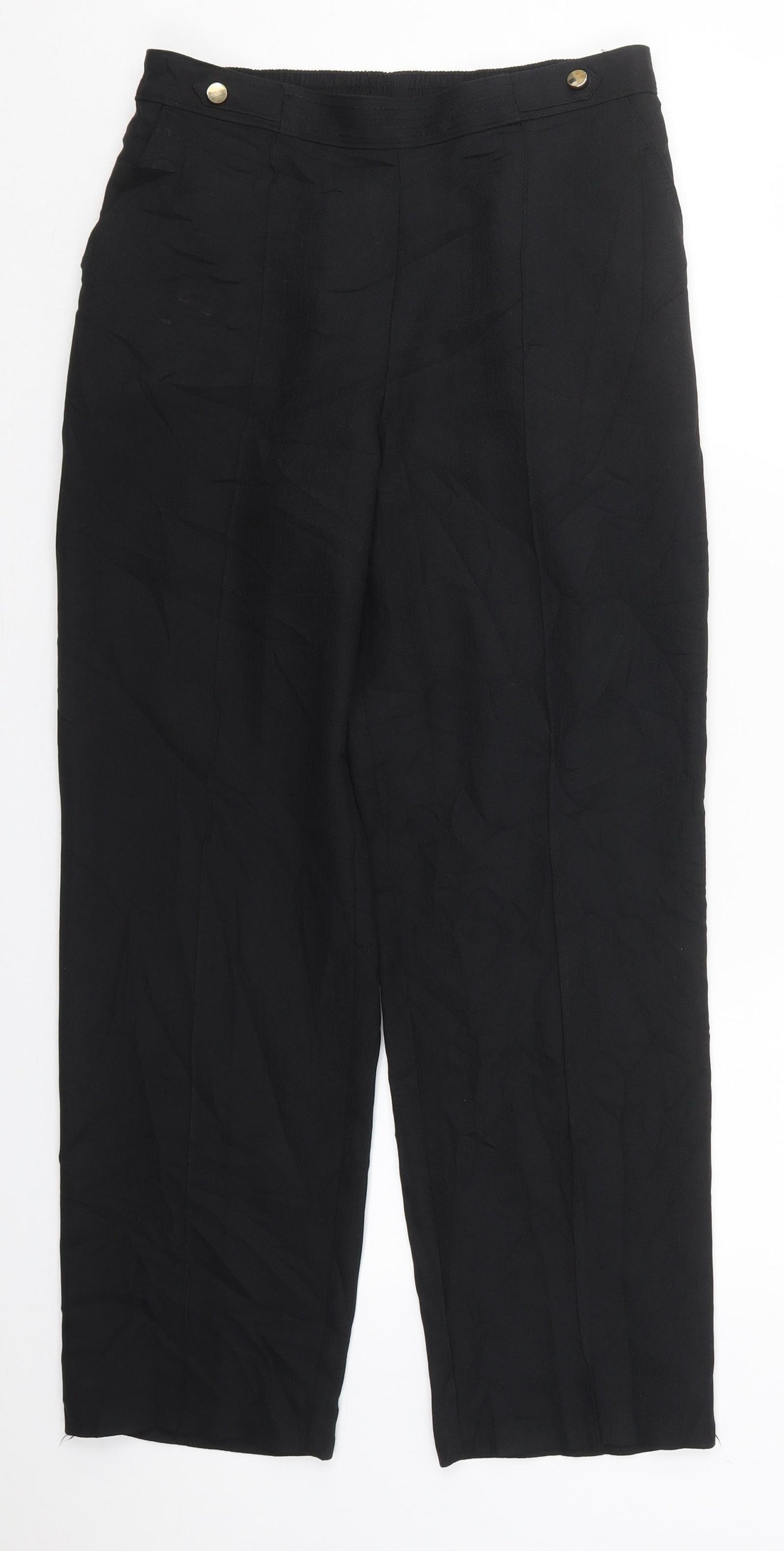 Womens UK Size 10 Marks and Spencer Regular Fit  Black Trousers