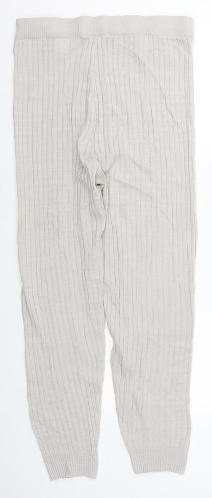 Womens UK Size S Boohoo Regular Fit Sweatpants Grey Trousers