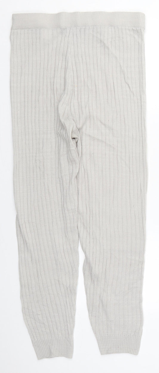 Womens UK Size S Boohoo Regular Fit Sweatpants Grey Trousers