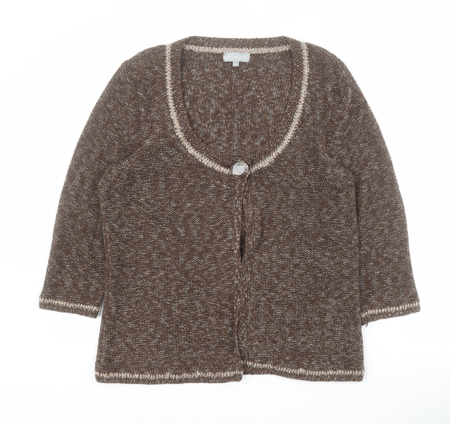 Womens UK Size M Marks and Spencer Brown Cardigan Jumper