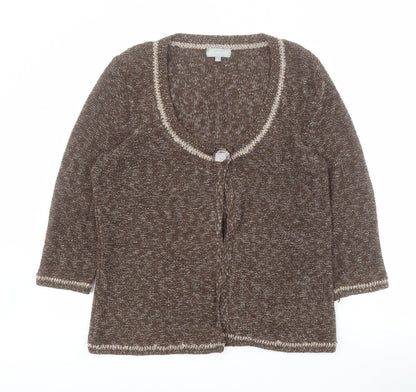 Womens UK Size M Marks and Spencer Brown Cardigan Jumper