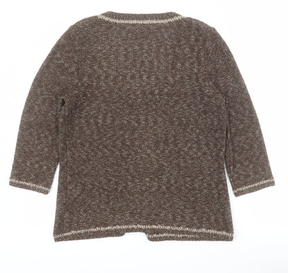 Womens UK Size M Marks and Spencer Brown Cardigan Jumper
