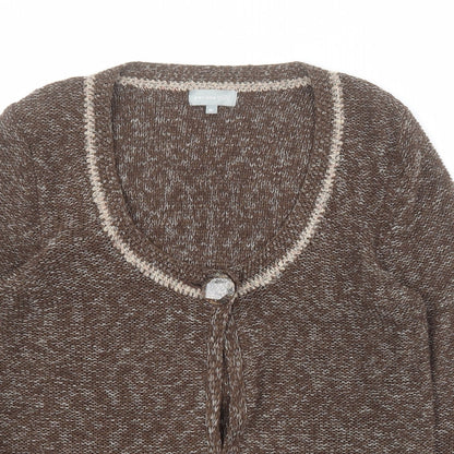 Womens UK Size M Marks and Spencer Brown Cardigan Jumper