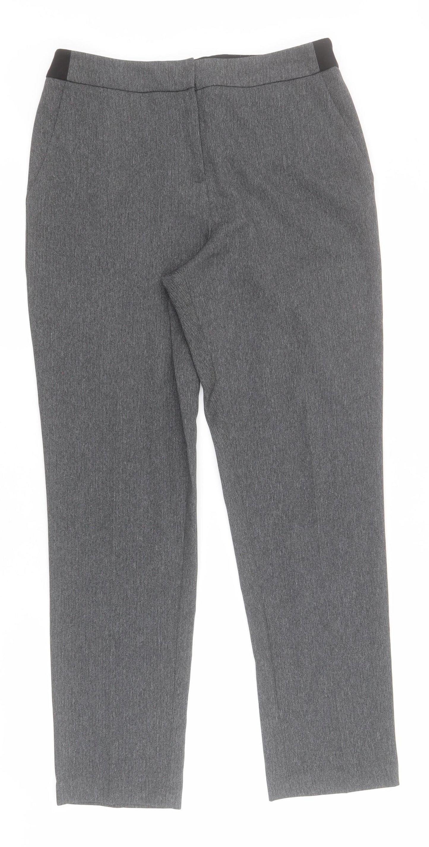 Matalan Womens Grey  Polyester Capri Trousers Size 10 L28 in Regular