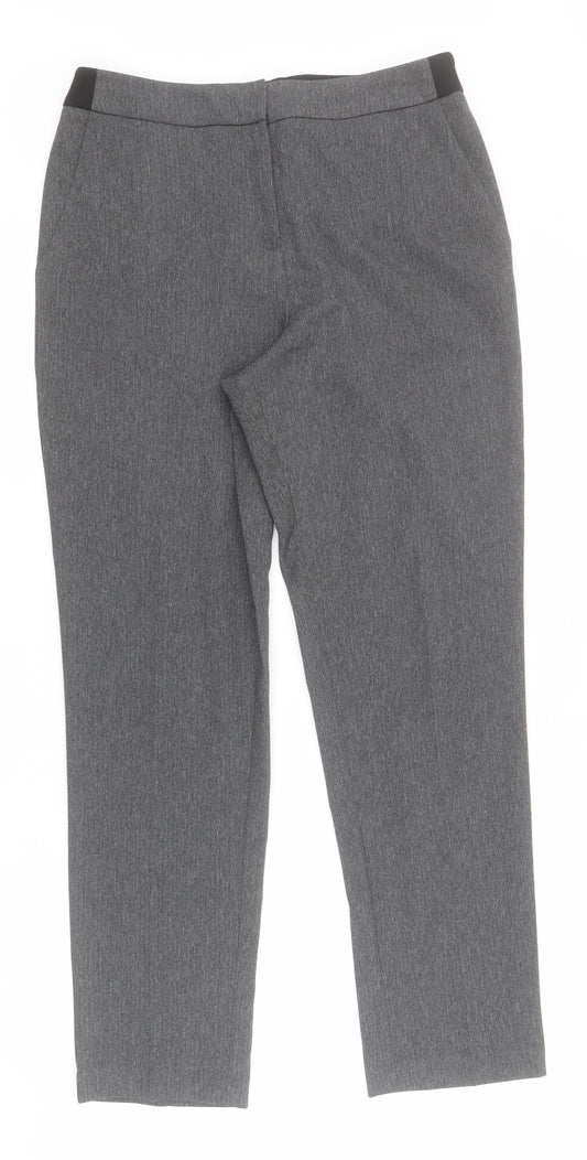 Matalan Womens Grey  Polyester Capri Trousers Size 10 L28 in Regular