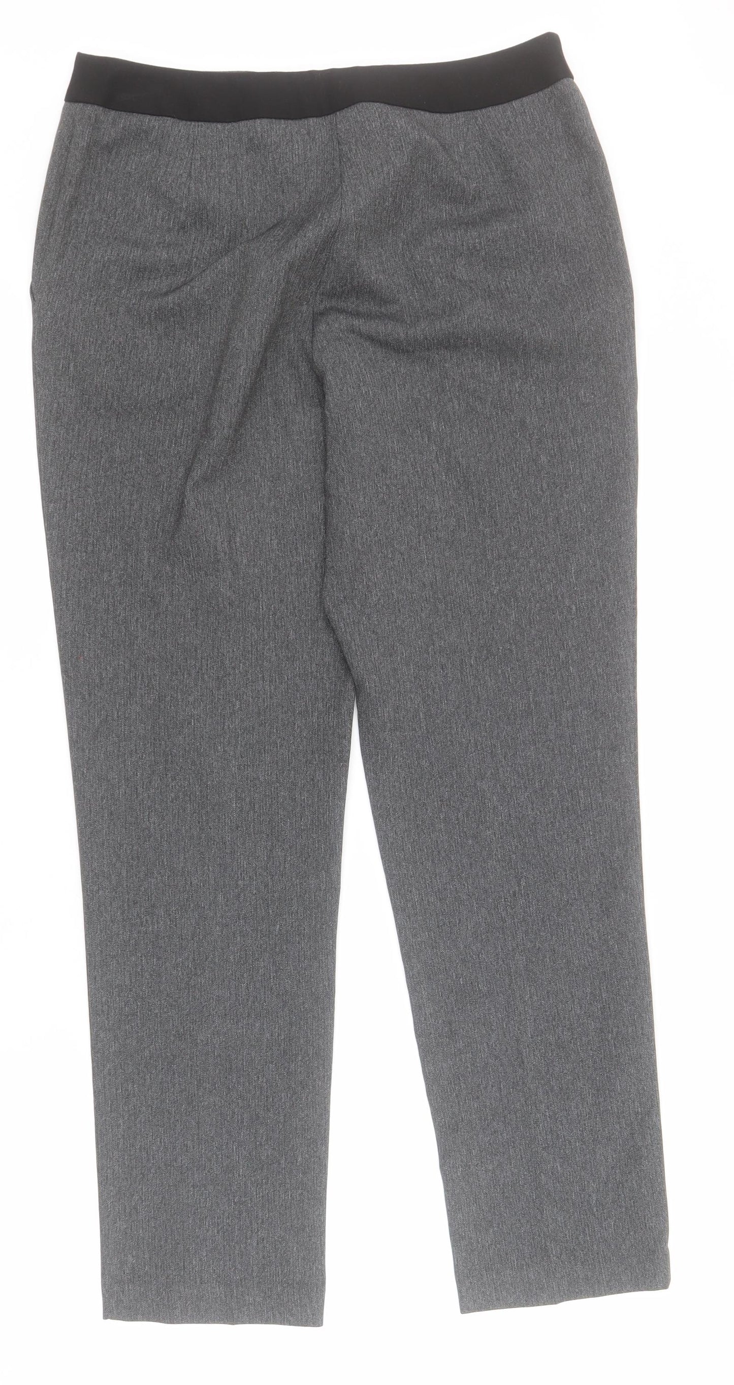 Matalan Womens Grey  Polyester Capri Trousers Size 10 L28 in Regular